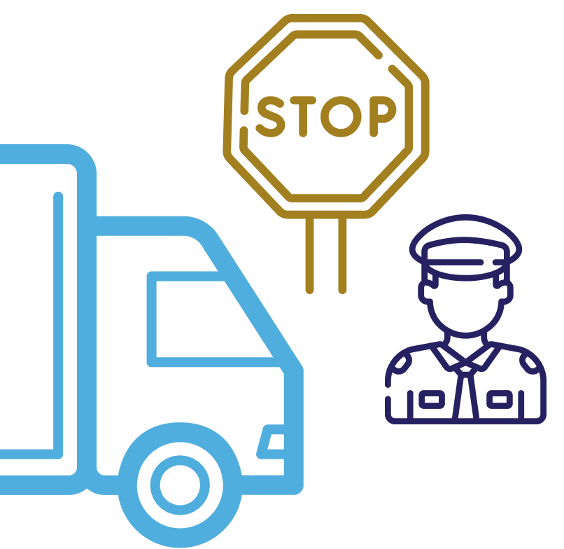 Officer stopping HGV